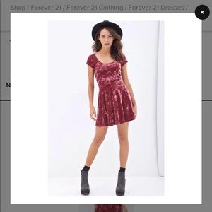 Forever21 Crushed velvet dress with cross-back